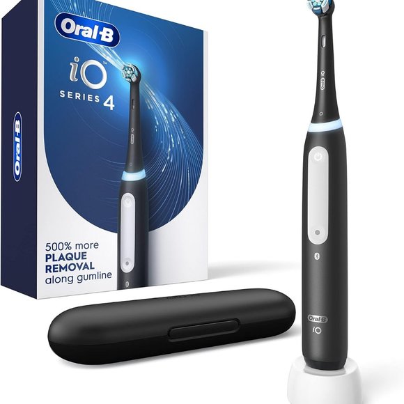 Oral-B iO Series 4 Electric Toothbrush with (1) Brush Head, Rechargeable, Black - Picture 1 of 5